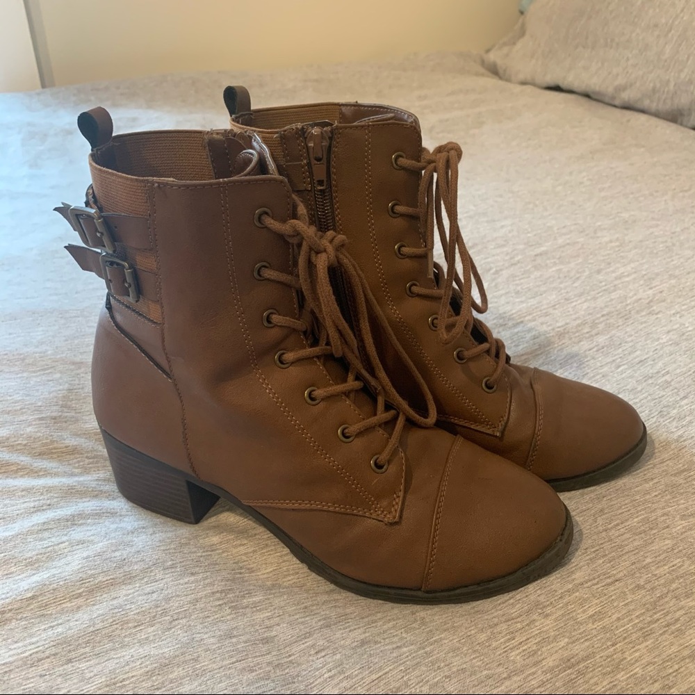 Brown Combat Boots